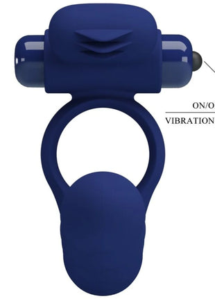 PRETTY LOVE - AJMAL VIBRATIONSRING MIT STECKER BLAU - Analplug