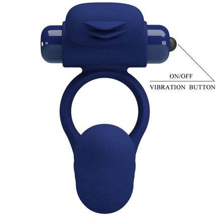 PRETTY LOVE - AJMAL VIBRATIONSRING MIT STECKER BLAU - Analplug