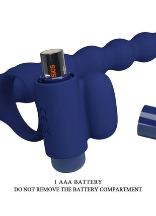 PRETTY LOVE - AJMAL VIBRATIONSRING MIT STECKER BLAU - Analplug
