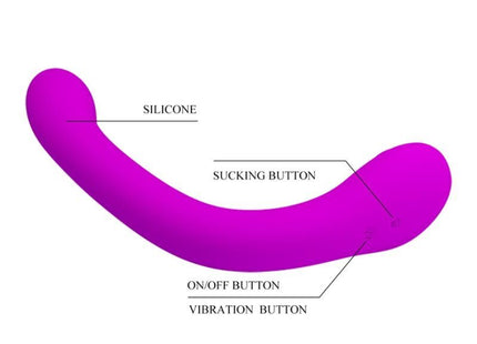 Vibrierender lila silikon vibrator mit saugnapf und bedientasten von pretty love alex klitoris sauger