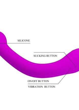 Vibrierender lila silikon vibrator mit saugnapf und bedientasten von pretty love alex klitoris sauger