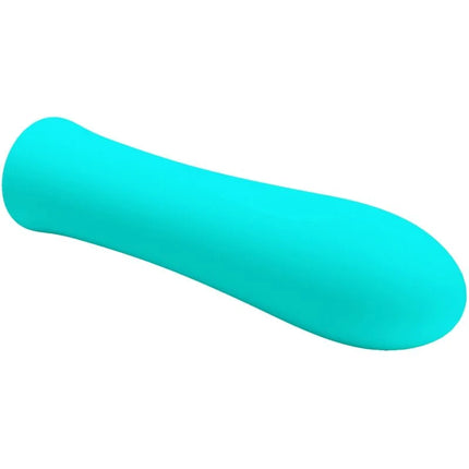 Teal silikon vibrator mit glatten, abgerundeten konturen aus pretty love alfreda super power vibrator aqua green design