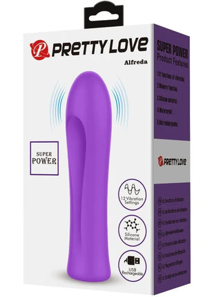 Violetter silikon vibrator alfreda von prettylove mit super kraft vibrieren für persönlichen gebrauch