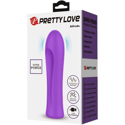 Violetter silikon vibrator alfreda von prettylove mit super kraft vibrieren für persönlichen gebrauch