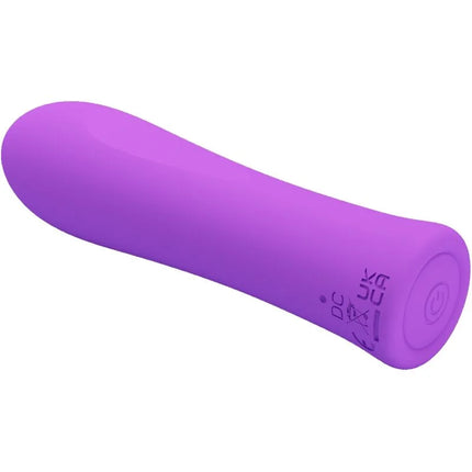 Purple silikon vibrator pretty love alfreda super power mit glatter abgerundeter form und dezentem logo