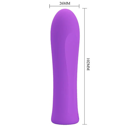Lila silikon vibrator 102 mm hoch 26 mm breit pretty love alfreda super power vibrator