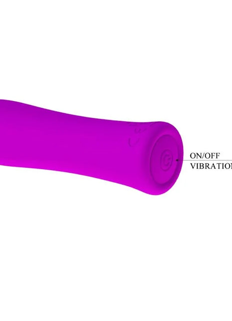 Pretty love alfreda super power vibrator violet mit glatter glänzender magentafarbener silikonoberfläche und vibrationsknopf
