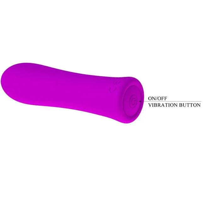 Pretty love alfreda super power vibrator violet mit glatter glänzender magentafarbener silikonoberfläche und vibrationsknopf
