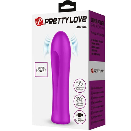 Violetter silikon vibratore alfreda von prettylove mit super power für intensive stimulation