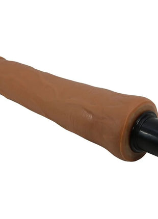 Tan silikon vibrator dildo mit schwarzer strukturierter kappe von pretty love alfredo realistischer vibrator 21,5 cm