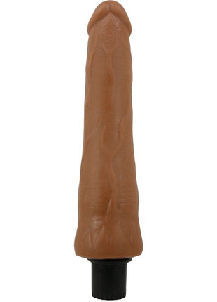 Tanfarbener silikon dildo mit schwarzer basis von pretty love alfedo realistischer vibrator 21,5 cm lang