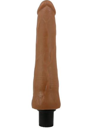 Tanfarbener silikon dildo mit schwarzer basis von pretty love alfedo realistischer vibrator 21,5 cm lang