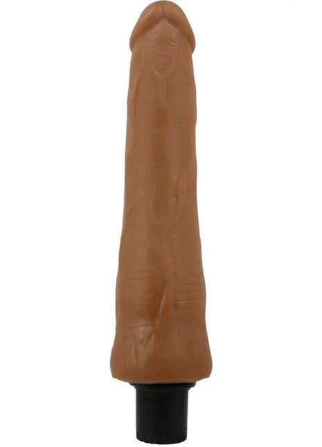 Tanfarbener silikon dildo mit schwarzer basis von pretty love alfedo realistischer vibrator 21,5 cm lang