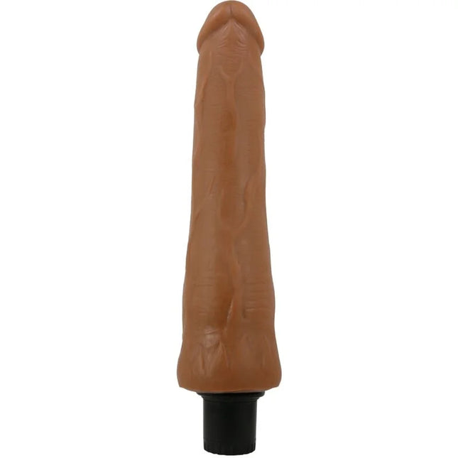 Tanfarbener silikon dildo mit schwarzer basis von pretty love alfedo realistischer vibrator 21,5 cm lang