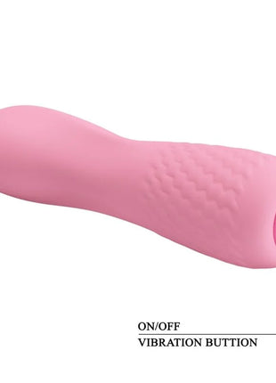 Pretty love alice vibrator pink aus silikon mit strukturierter griffigkeit und rundem an aus knopfschalter