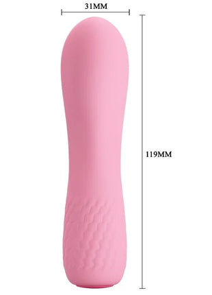 Pretty love alice vibrator pink silikon vibrierender wand 119mm lang 31mm breit