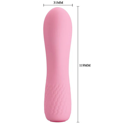Pretty love alice vibrator pink silikon vibrierender wand 119mm lang 31mm breit