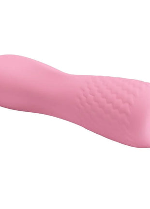 Pretty love alice vibrator pink silikon-vibrationsstab mit strukturierter griffoberfläche und power-knopf