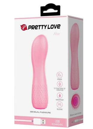 Pink silikon vibrator in hübscher pretty love alice verpackung für intime freizeitgestaltung