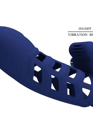 PRETTY LOVE - ALTAF VIBRATORRING MIT SILIKONHÜLLE BLAU - Penishülle