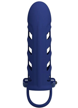PRETTY LOVE - ALTAF VIBRATORRING MIT SILIKONHÜLLE BLAU - Penishülle