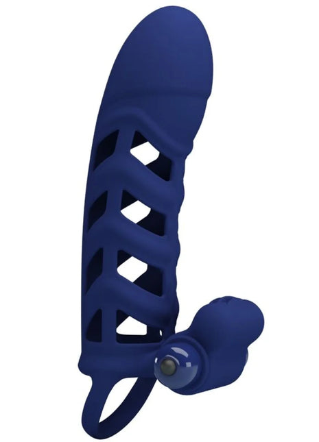 PRETTY LOVE - ALTAF VIBRATORRING MIT SILIKONHÜLLE BLAU - Penishülle