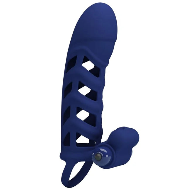 PRETTY LOVE - ALTAF VIBRATORRING MIT SILIKONHÜLLE BLAU - Penishülle