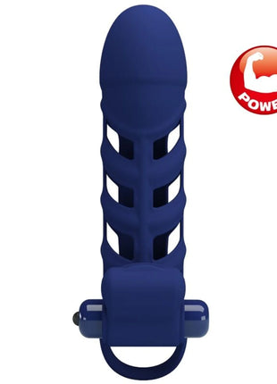 PRETTY LOVE - ALTAF VIBRATORRING MIT SILIKONHÜLLE BLAU - Penishülle