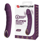 Lila pretty love amara wiederaufladbarer silikonvibrator mit goldakzent und 10 funktionen aus der extreme serie