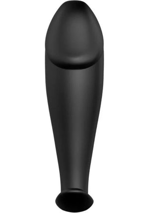Schwarzer matte silikon cock ring mit glatter, konischer form von Pretty Love für anal und penisform nutzen
