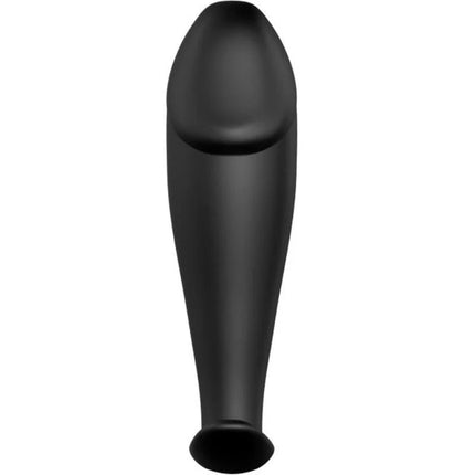 Schwarzer matte silikon cock ring mit glatter, konischer form von Pretty Love für anal und penisform nutzen