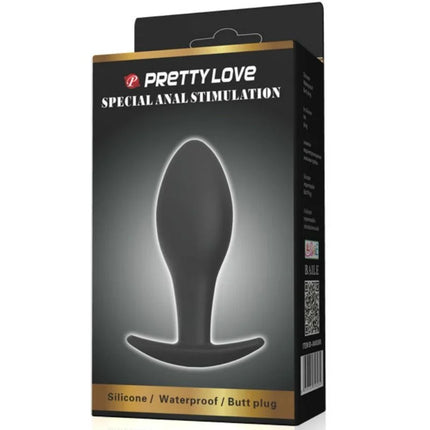 Black silikon analplug 8,5 cm in einer hübschen pretty love markenverpackung