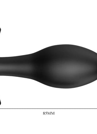 Schwarzer silikon analplug mit t-griff 85 mm lang und 31 mm breit von pretty love