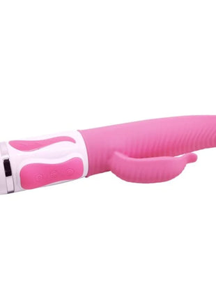 Pink und weißer silikonkaninchen-vibrator pretty love antoine mit texturierter oberfläche ergonomischem griff und bedientasten