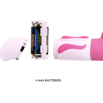 Pink und weißer hasenförmiger vibrating toy mit ergonomischem design von pretty love antonie rotationsvibrator
