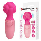 Pretty love anwen mini massager pink aus silikon mit gerundetem, strukturiertem kopf und glattem griff