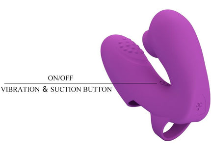 PRETTY LOVE - ATHENA FINGERVIBRATOR MIT KLITORISSTIMULATOR - LILA - Fingervibrator