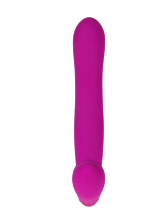 Ein elegantes, leuchtendes magenta silikonspielzeug mit glattem, abgerundetem design und zulaufenden enden von pretty love augus arnes flieder