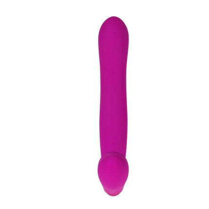 Ein elegantes, leuchtendes magenta silikonspielzeug mit glattem, abgerundetem design und zulaufenden enden von pretty love augus arnes flieder