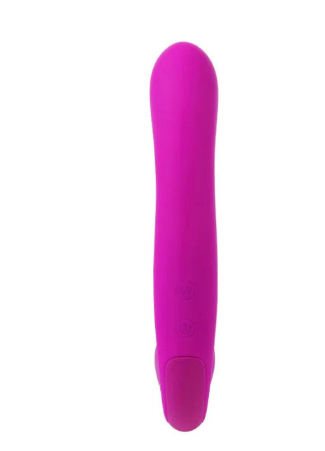 Ein eleganter, pinker silikon vibrato von pretty love augus arnes flieder mit glattem, rundem design und breiter basis