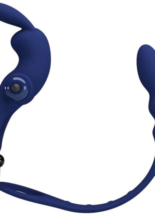 PRETTY LOVE - AYAD RABBIT VIBRATORRING MIT STECKER BLAU - Analplug