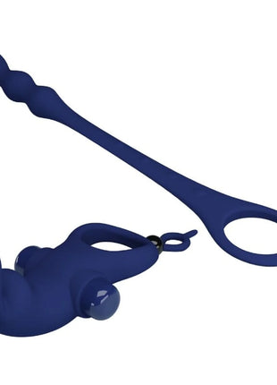 PRETTY LOVE - AYAD RABBIT VIBRATORRING MIT STECKER BLAU - Analplug