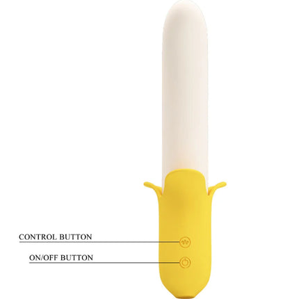 PRETTY LOVE - BANANA GEEK SUPER POWER 7 VIBRATIONEN UP&DOWN SILIKON SCHWARZ