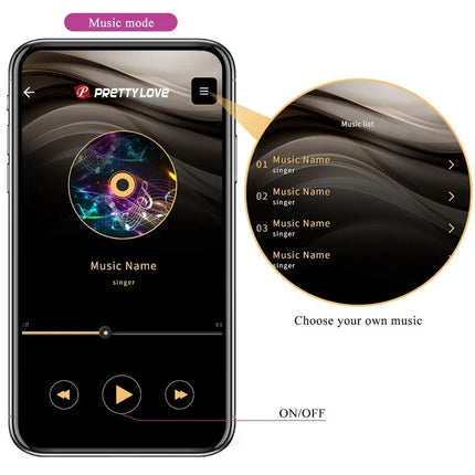 PRETTY LOVE - BILLY VIBRATIONSFERNBEDIENUNG LILA KOSTENLOSE APP - G-Punkt-Vibrator