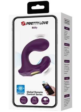 PRETTY LOVE - BILLY VIBRATIONSFERNBEDIENUNG LILA KOSTENLOSE APP - G-Punkt-Vibrator