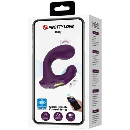 PRETTY LOVE - BILLY VIBRATIONSFERNBEDIENUNG LILA KOSTENLOSE APP - G-Punkt-Vibrator
