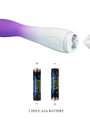 Lila weißer gradient silikon vibrato wand mit 30 vibrationen und zwei aaa batterien von pretty love bishop g-spot vibrator