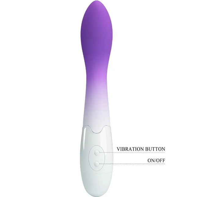 Pretty love bishop g-spot vibrator lila silikon spiralförmiger wand mit zwei steuerungstasten