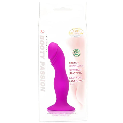 Vibranter magentafarbener silikon realistischer stecker mit ergonomischem design und breiter saugnapfbasis von pretty love