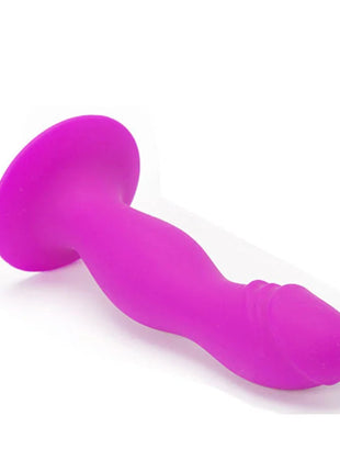 Vibrant pink silikon anal plug with flared base and textured surface from Pretty Love Booty Passion realistic stecker